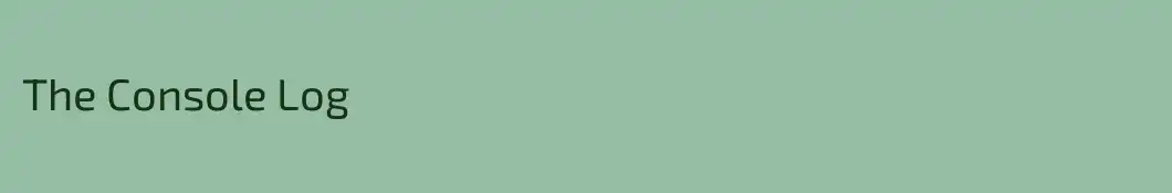 The Console Log